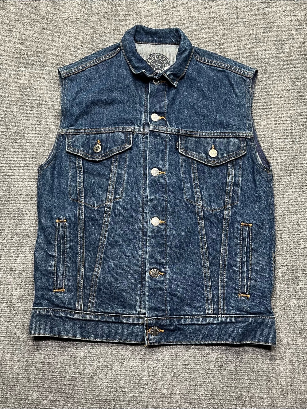 VTG Levis Denim Vest Mens S Blue USA Made 80s 100% Cotton 57516-0209